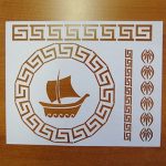 Трафарет узор "Греческий флот"