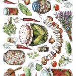 Бумага рисовая для декупажа "Соленья" 28х38 см