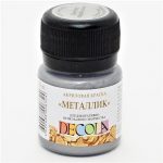Краска акриловая металлик "DECOLA" 20 мл, цвет "Серебро темное"