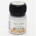 Краска акриловая металлик "DECOLA" 20 мл, цвет "Серебро"