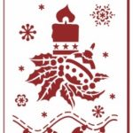 Трафарет многоразовый "Рождественская свеча", 31х22 см