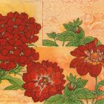 Салфетки бумажные для декупажа "Гвоздики и хризантемы: Китай"