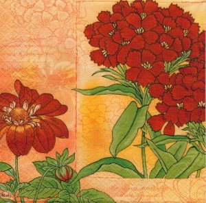 Салфетки бумажные для декупажа "Гвоздики и хризантемы: Китай" — изображение 2