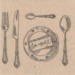 Салфетки бумажные для декупажа "Bon Appetit", крафт
