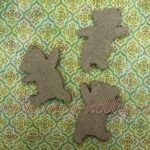 Декоративный элемент папье-маше  "Медвежата" 3шт