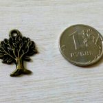 Подвеска металлическая "Цветущее дерево", цвет бронза