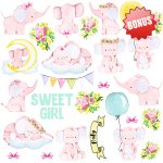 Набор скрапбумаги "Little elephant" 30,5 х 30,5 см — изображение 4