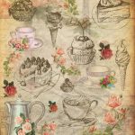 Бумага рисовая для декупажа "Французский десерт" 28х38 см