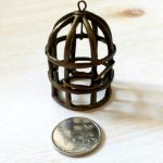 Подвеска металлическая "Клетка большая", цвет бронза