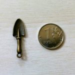 Подвеска металлическая "Лопаточка", цвет бронза