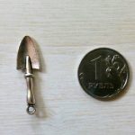 Подвеска металлическая "Лопаточка", цвет серебро
