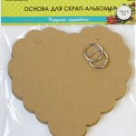 Основа для скрап-альбома "Сердечко кружевное", 15*15 см