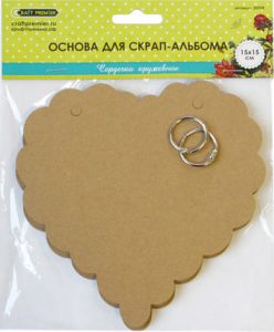 Основа для скрап-альбома "Сердечко кружевное", 15*15 см — изображение 2