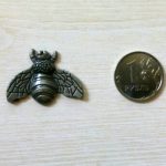 Подвеска металлическая "Пчела", цвет серебро