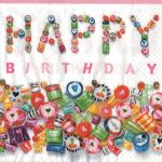 Салфетки бумажные для декупажа  "Happy birthday"