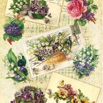 Бумага рисовая для декупажа "Садовые цветы" 28х38 см