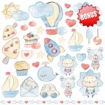 Набор скрапбумаги "Sweet baby boy" 30,5 х 30,5 см — изображение 4