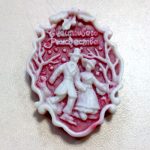 Декоративная камея "Счастливого Рождества!", красная