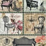 Бумага рисовая для декупажа "Старинная мебель" 28х38 см