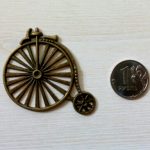 Подвеска металлическая "Старинный велосипед", цвет бронза