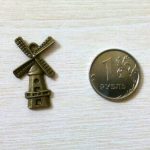 Подвеска металлическая "Ветряная мельница", цвет бронза