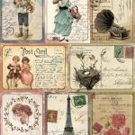 Бумага рисовая для декупажа "Винтажные открытки" 28х38 см