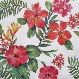 Салфетки бумажные для декупажа "Гавайские цветы"