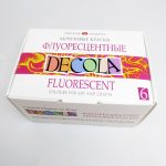 Набор акриловых флуоресцентных красок DECOLA, 6 штх20 мл