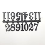 Комплект пластиковых цифр для часов "Арабские" черные 3 см
