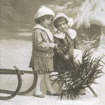 Салфетки бумажные для декупажа "Рождественские девочки"