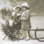 Салфетки бумажные для декупажа "Рождественские девочки"