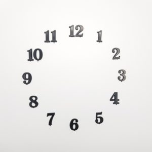 Комплект пластиковых цифр для часов "Арабские" черные 20 мм
