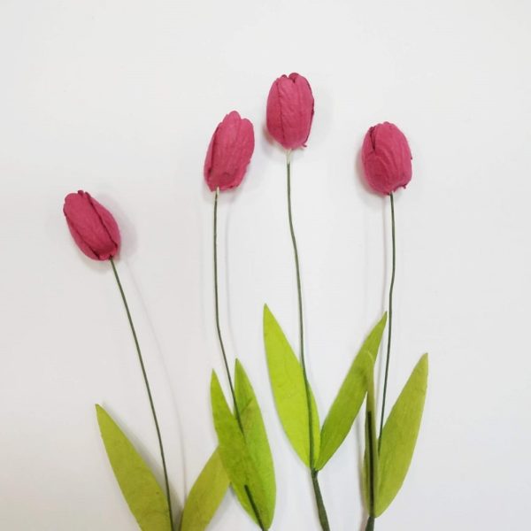 Тюльпан бумажный цвет розовый
