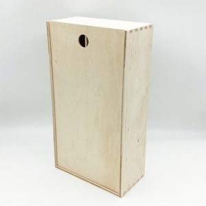 Ящик для двух бутылок фанерный 35*19*10 см