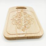 Доска разделочная деревянная с резным рисунком "Уют"