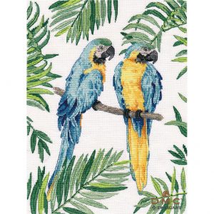 Набор для вышивания "Сине-желтые ара"