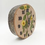 Часы-5 из спила дерева, береза 20*19
