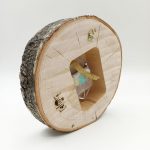Часы-5 из спила дерева обратная сторона, береза 20*19