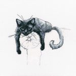 Набор для вышивания "Среди черных котов" 4
