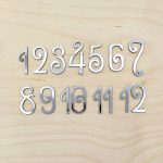 Цифры для часов накладные из зеркального пластика №13