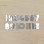 Цифры для часов накладные из зеркального пластика №15